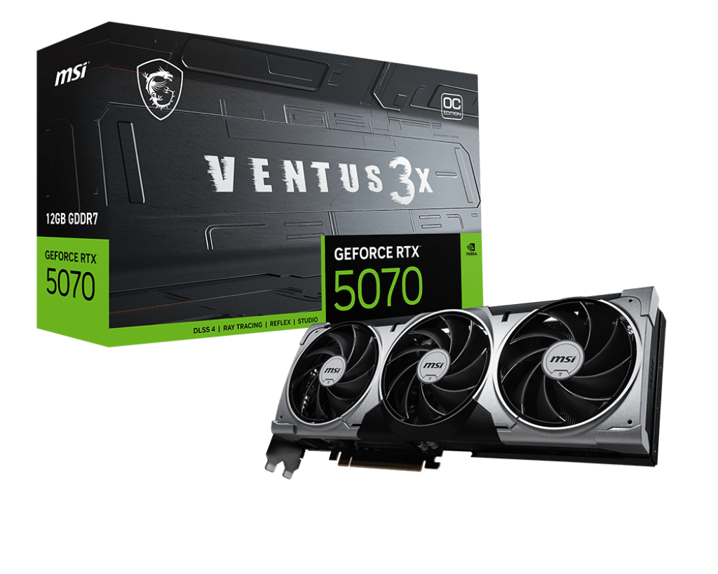 MSI GeForce RTX 5070 12G Ventus 3X OC GDDR7